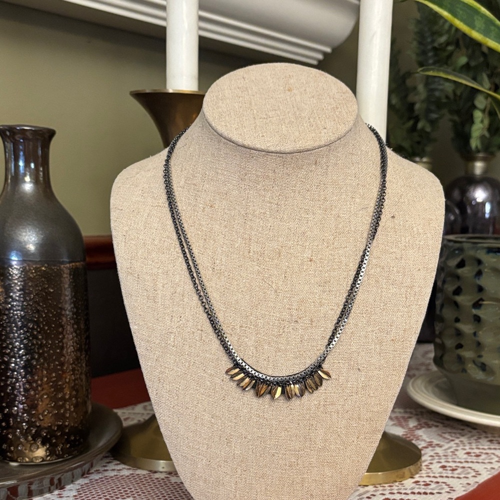 Stella & Dot Elegant Gold and Silver Necklace